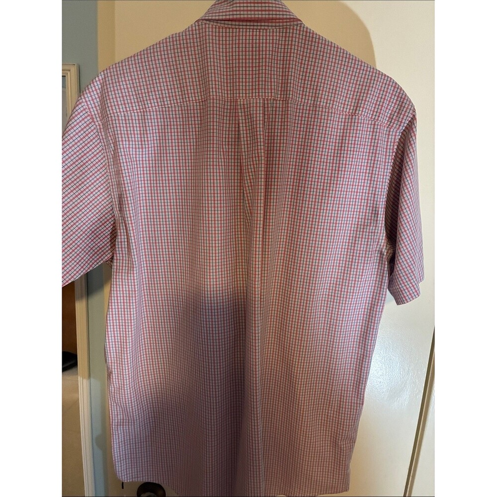 Brooks Brothers Pink and Blue Checked Short-Sleeve Button-Down Shirt - Picture 3 of 3